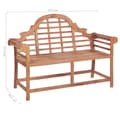 Miniatyrbild 9 av 9: vidaXL Trädgårdsbänk 127x58,5x92,5 cm massiv teak -  Trädgårdsbänkar
