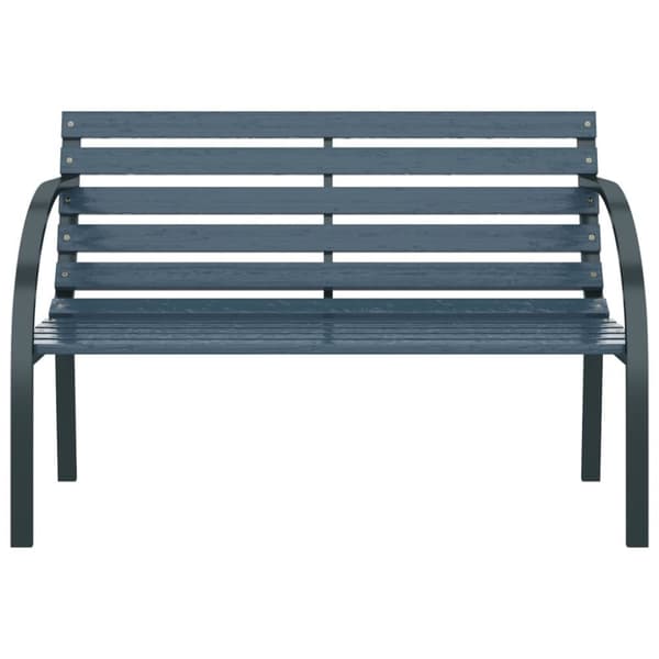 vidaXL Trädgårdsbänk 120 cm grå trä -  Trädgårdsbänkar