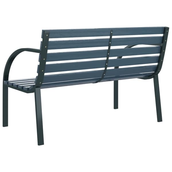 vidaXL Trädgårdsbänk 120 cm grå trä -  Trädgårdsbänkar
