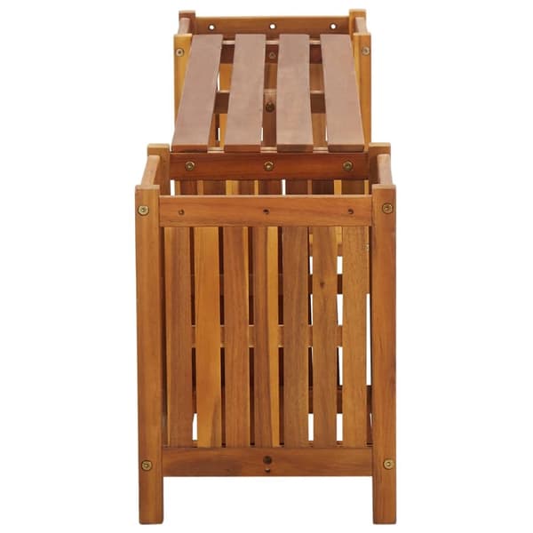 vidaXL havebænk med 2 plantekasser 150x30x40 cm massivt akacietræ -  Havebænke