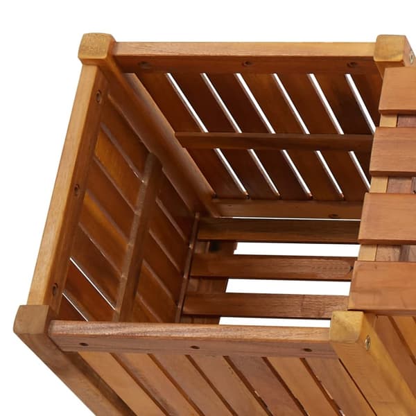 vidaXL havebænk med 2 plantekasser 150x30x40 cm massivt akacietræ -  Havebænke