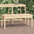 Miniatyrbillede 1 af 9: vidaXL havebænk 109x44x45 cm massivt fyrretræ -  Havebænke