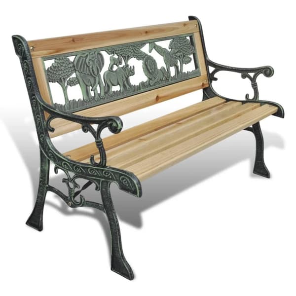 vidaXL Barnbänk 84 cm trä -  Trädgårdsbänkar