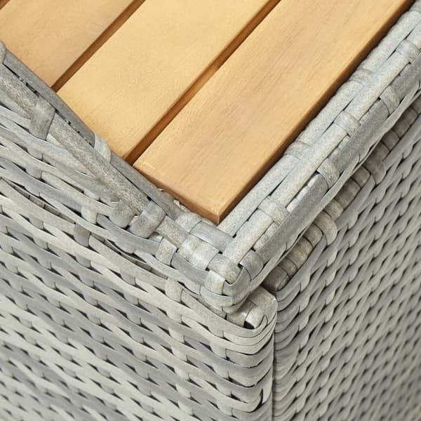 vidaXL havebænk med opbevaring 120 cm polyrattan grå -  Havebænke