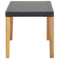 Miniatyrbillede 4 af 7: vidaXL havebænk 120 cm polyrattan og massivt akacietræ sort -  Havebænke
