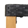 Miniatyrbillede 5 af 7: vidaXL havebænk 120 cm polyrattan og massivt akacietræ sort -  Havebænke
