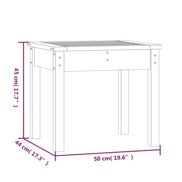 vidaXL Trädgårdsbänk 50x44x45 cm massiv furu -  Trädgårdsbänkar