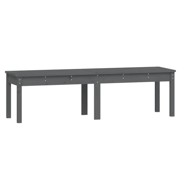 vidaXL 2-personers havebænk 159,5x44x45 cm massivt fyrretræ grå -  Havebænke