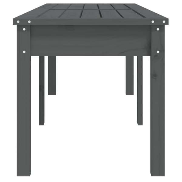 vidaXL 2-personers havebænk 159,5x44x45 cm massivt fyrretræ grå -  Havebænke