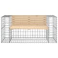 Miniatyrbild 4 av 9: vidaXL Trädgårdsbänk gabion-design 143x71x65,5 cm massiv furu -  Trädgårdsbänkar