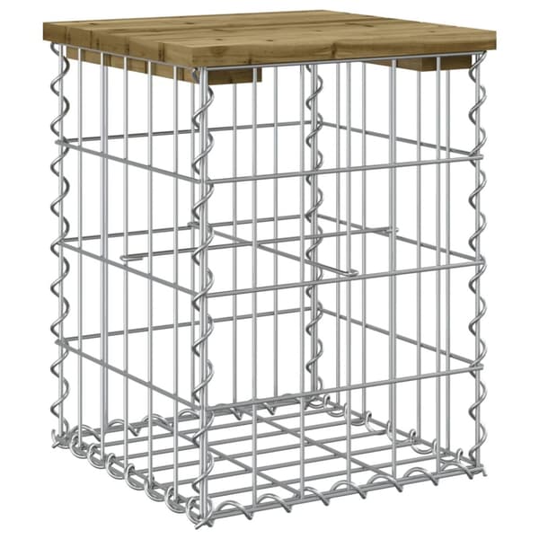 vidaXL havebænk med gabiondesign 33x31x42 cm imprægneret fyrretræ -  Havebænke