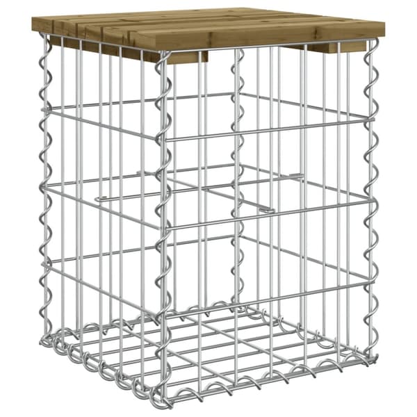 vidaXL havebænk med gabiondesign 33x31x42 cm imprægneret fyrretræ -  Havebænke