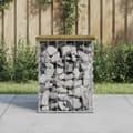 Miniatyrbillede 1 af 9: vidaXL havebænk med gabiondesign 33x31x42 cm imprægneret fyrretræ -  Havebænke