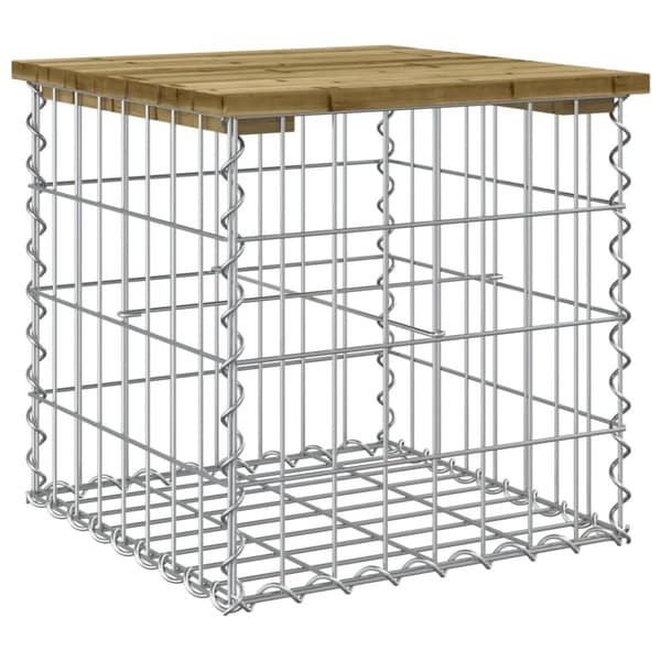 vidaXL havebænk med gabiondesign 43x44x42 cm imprægneret fyrretræ -  Havebænke