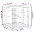 Miniatyrbillede 9 af 9: vidaXL havebænk med gabiondesign 43x44x42 cm imprægneret fyrretræ -  Havebænke