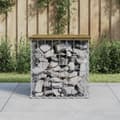 Miniatyrbillede 1 af 9: vidaXL havebænk med gabiondesign 43x44x42 cm imprægneret fyrretræ -  Havebænke