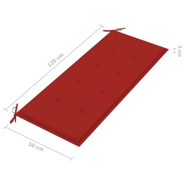 vidaXL foldbar havebænk med hynde 118 cm bambus -  Havebænke