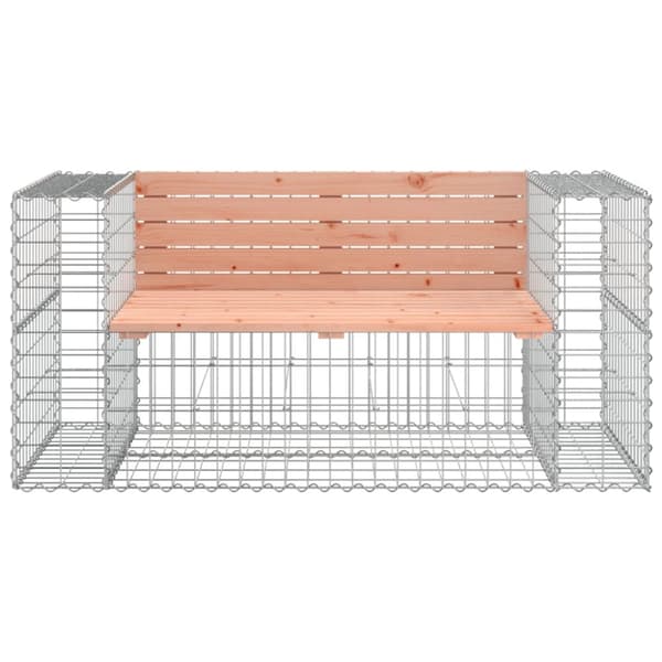 vidaXL havebænk med gabiondesign 143x71x65,5 cm massivt douglasgran -  Havebænke