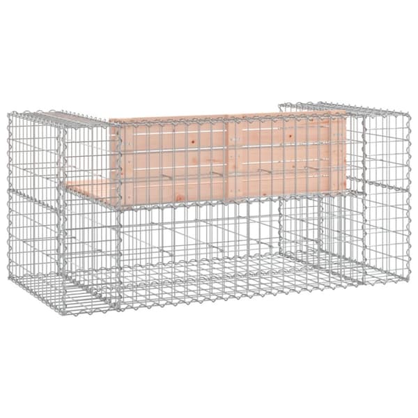 vidaXL havebænk med gabiondesign 143x71x65,5 cm massivt douglasgran -  Havebænke