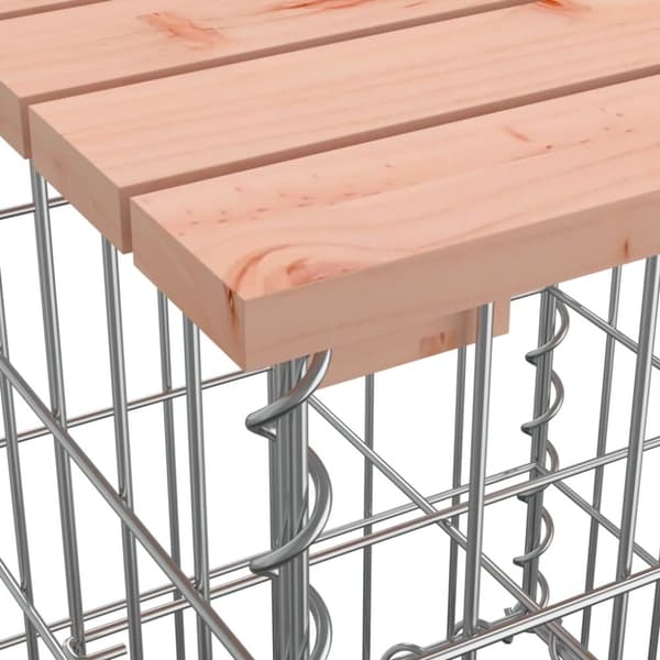 vidaXL havebænk med gabiondesign 143x71x65,5 cm massivt douglasgran -  Havebænke