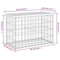 Miniatyrbild 9 av 9: vidaXL Trädgårdsbänk gabion-design 63x31,5x42 cm impregnerad furu -  Trädgårdsbänkar