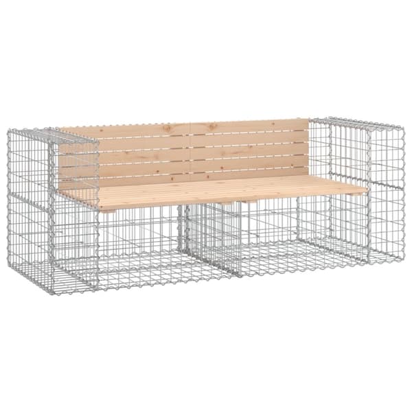vidaXL Puutarhapenkki kivikori tyyli 184x71x65,5 cm täysi mänty -  Puutarhapenkit