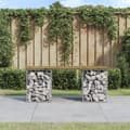 Miniatyrbillede 1 af 9: vidaXL havebænk med gabiondesign 103x31x42 cm imprægneret fyrretræ -  Havebænke