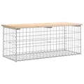 Pikkukuva 3 / 9: vidaXL Puutarhapenkki kivikori tyyli 103x44x42 cm täysi mänty -  Puutarhapenkit