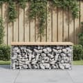 Pikkukuva 1 / 9: vidaXL Puutarhapenkki kivikori tyyli 103x44x42 cm täysi mänty -  Puutarhapenkit