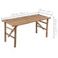 Miniatyrbillede 9 af 10: vidaXL foldbar havebænk med hynde 118 cm bambus -  Havebænke