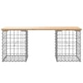 Miniatyrbild 4 av 9: vidaXL Trädgårdsbänk gabion-design 103x31x42 cm massiv furu -  Trädgårdsbänkar