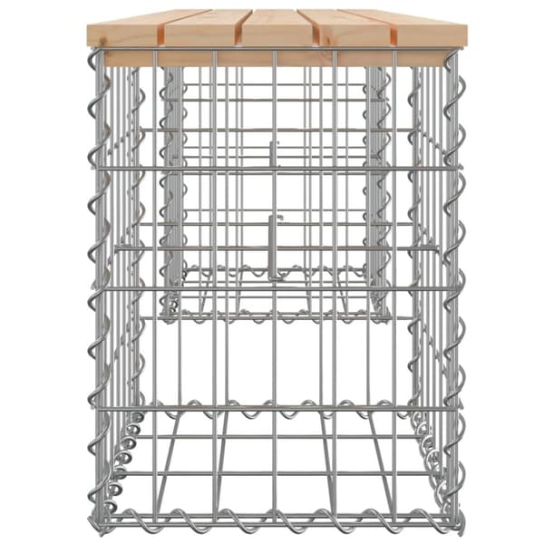 vidaXL Trädgårdsbänk gabion-design 103x31x42 cm massiv furu -  Trädgårdsbänkar