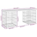 Miniatyrbild 9 av 9: vidaXL Trädgårdsbänk gabion-design 103x31x42 cm massiv furu -  Trädgårdsbänkar
