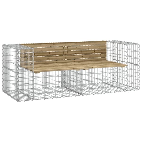vidaXL Puutarhapenkki kivikori tyyli 184x71x65,5 cm kyllästetty mänty - Puutarhapenkit