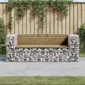 Pikkukuva 2 / 8: vidaXL Puutarhapenkki kivikori tyyli 184x71x65,5 cm kyllästetty mänty -  Puutarhapenkit