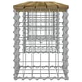 Miniatyrbillede 5 af 9: vidaXL havebænk med gabiondesign 203x31x42 cm imprægneret fyrretræ -  Havebænke