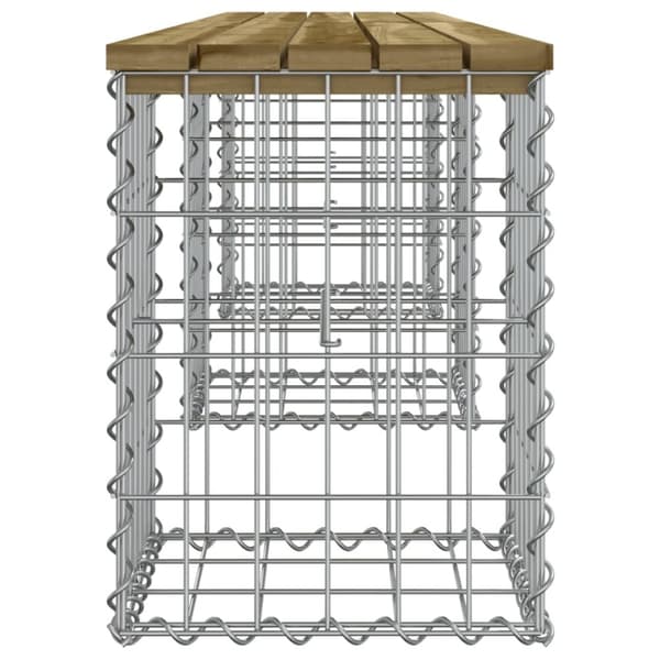 vidaXL havebænk med gabiondesign 203x31x42 cm imprægneret fyrretræ -  Havebænke