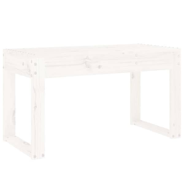vidaXL havebænk 80x38x45 cm massivt fyrretræ hvid -  Havebænke