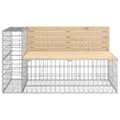 Miniatyrbillede 4 af 9: vidaXL havebænk med gabiondesign 122x71x65,5 cm massivt fyrretræ -  Havebænke
