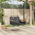 Miniatyrbillede 3 af 9: vidaXL gyngebænk 63x62x40 cm polyrattan sort