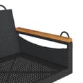 Miniatyrbillede 7 af 9: vidaXL gyngebænk 63x62x40 cm polyrattan sort