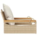 Miniatyrbillede 5 af 9: vidaXL gyngebænk med hynder 63x62x40 cm polyrattan beige