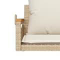 Miniatyrbillede 8 af 9: vidaXL gyngebænk med hynder 63x62x40 cm polyrattan beige