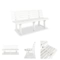 Miniatyrbillede 1 af 7: The Living Store havebænk 145,5 cm plastik hvid -  Havebænke