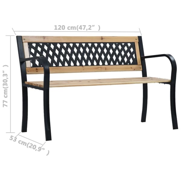 The Living Store Puutarhapenkki 120 cm puu -  Puutarhapenkit