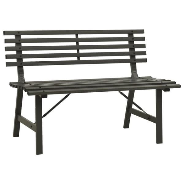 The Living Store Puutarhapenkki 110 cm teräs musta -  Puutarhapenkit