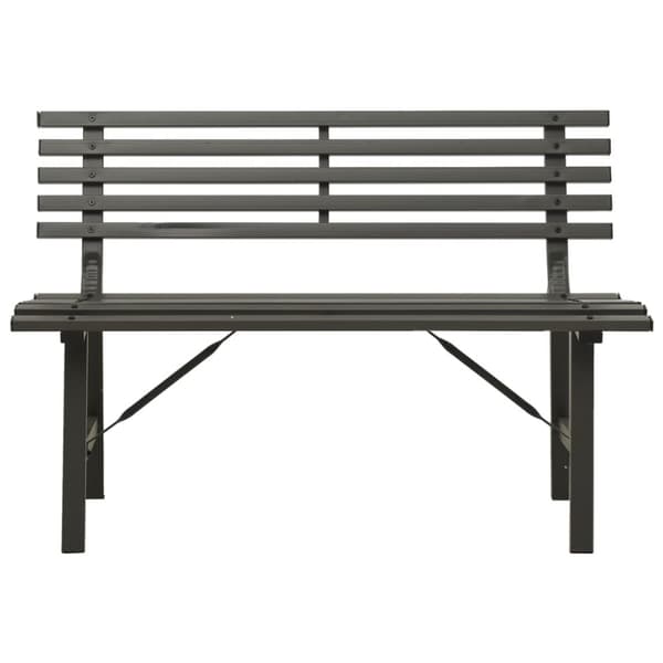 The Living Store Puutarhapenkki 110 cm teräs musta -  Puutarhapenkit