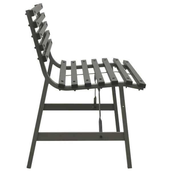 The Living Store Puutarhapenkki 110 cm teräs musta -  Puutarhapenkit