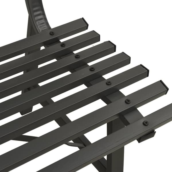 The Living Store Puutarhapenkki 110 cm teräs musta -  Puutarhapenkit