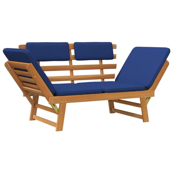 The Living Store Puutarhapenkki tyynyillä 2-in-1 190 cm täysi akasiapuu -  Puutarhapenkit
